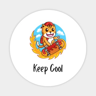 Keep Cool funny cat design Magnet